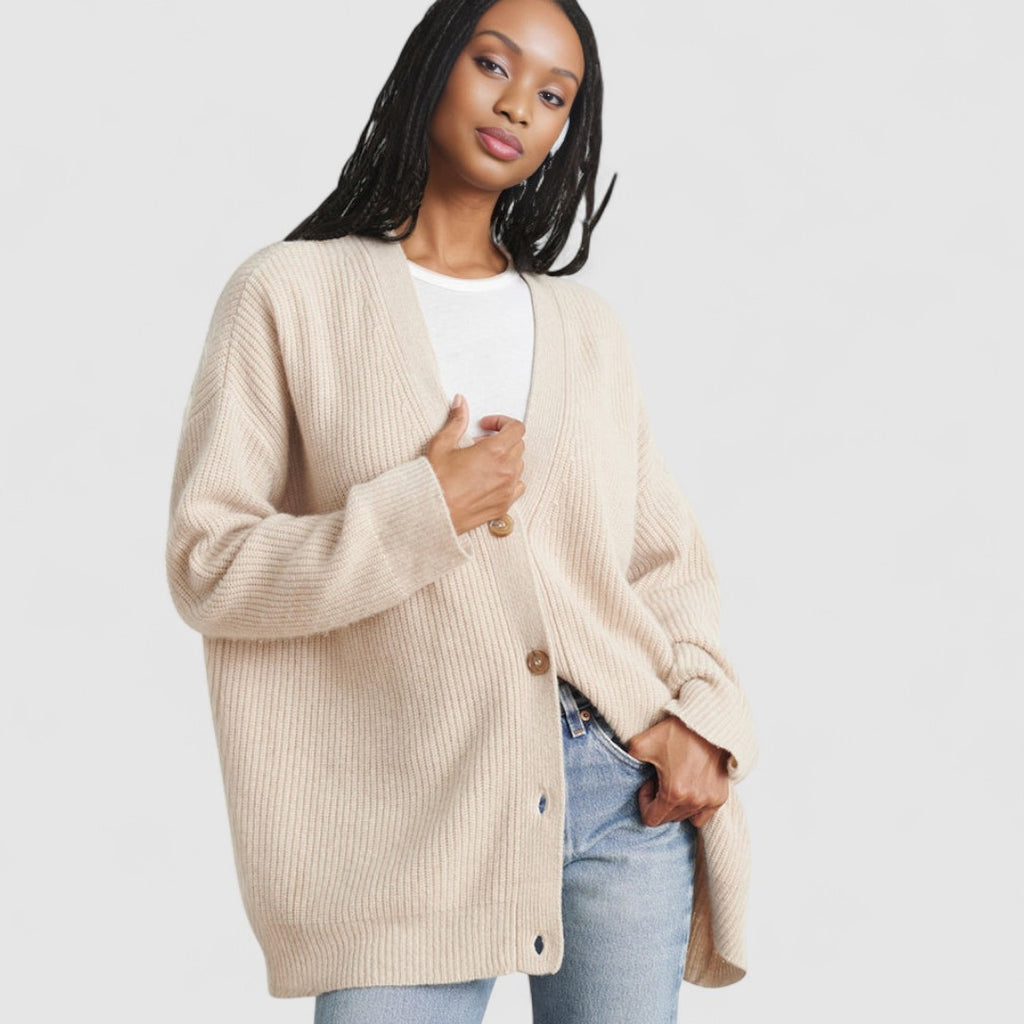 Kardigan Damski Z Zapięciem Na Guziki | Duży