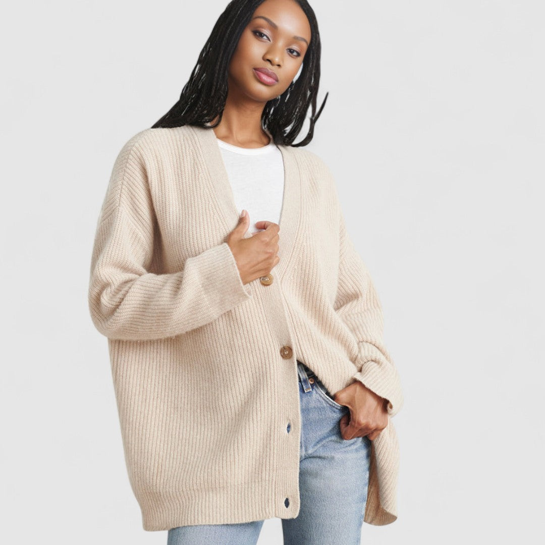 Kardigan Damski Z Zapięciem Na Guziki | Duży