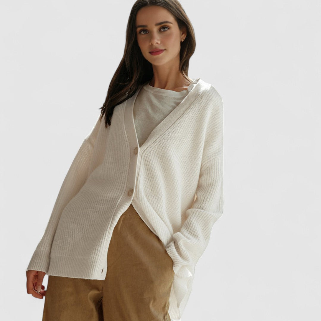 Kardigan Damski Z Zapięciem Na Guziki | Duży