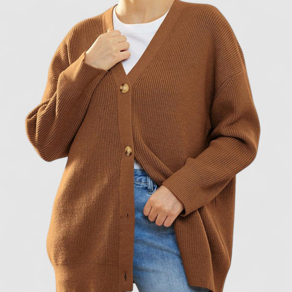 Kardigan Damski Z Zapięciem Na Guziki | Duży