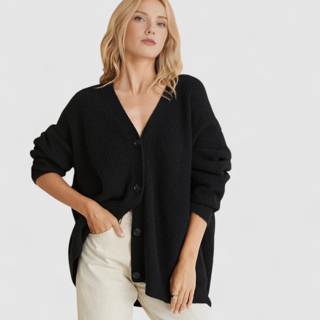 Kardigan Damski Z Zapięciem Na Guziki | Duży