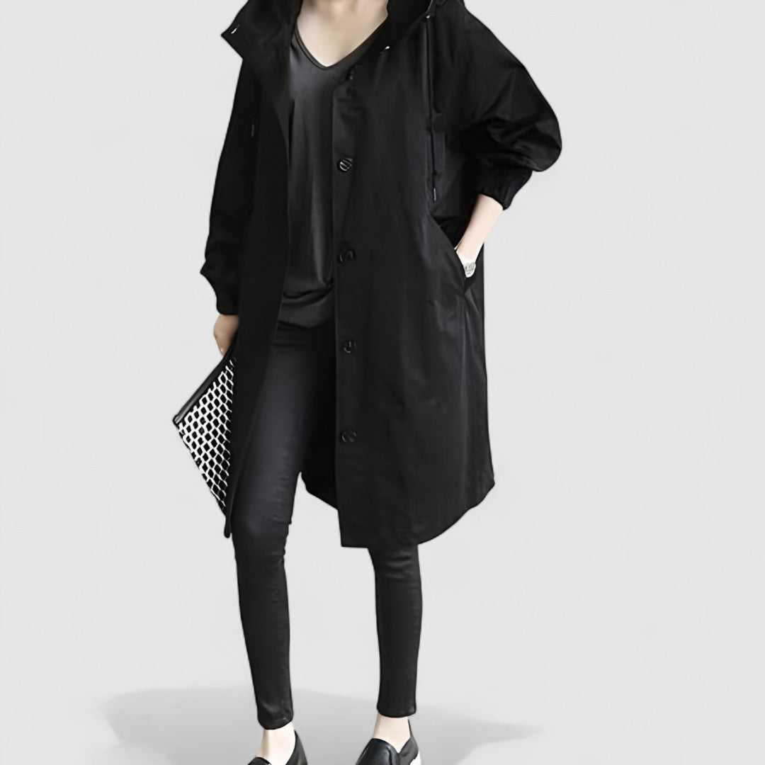 Damska Kurtka Przeciwdeszczowa | Z Zapięciem Na Guziki