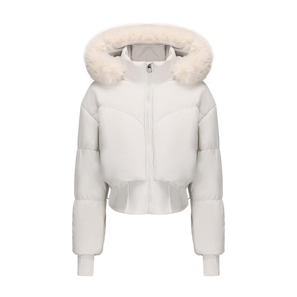 Damska zimowa kurtka puchowa z odpinanym kapturem