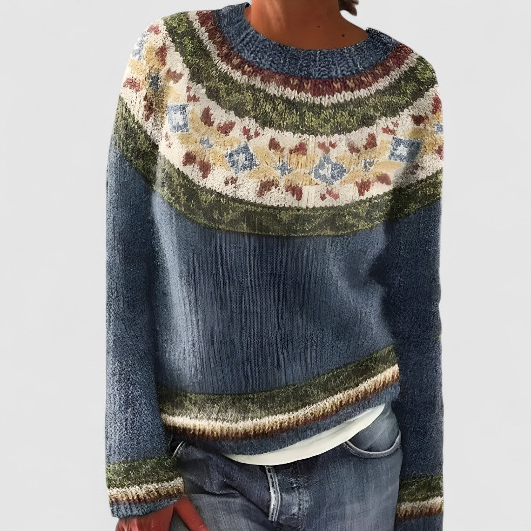 Damski Sweter Z Okrągłym Dekoltem | Zimowy