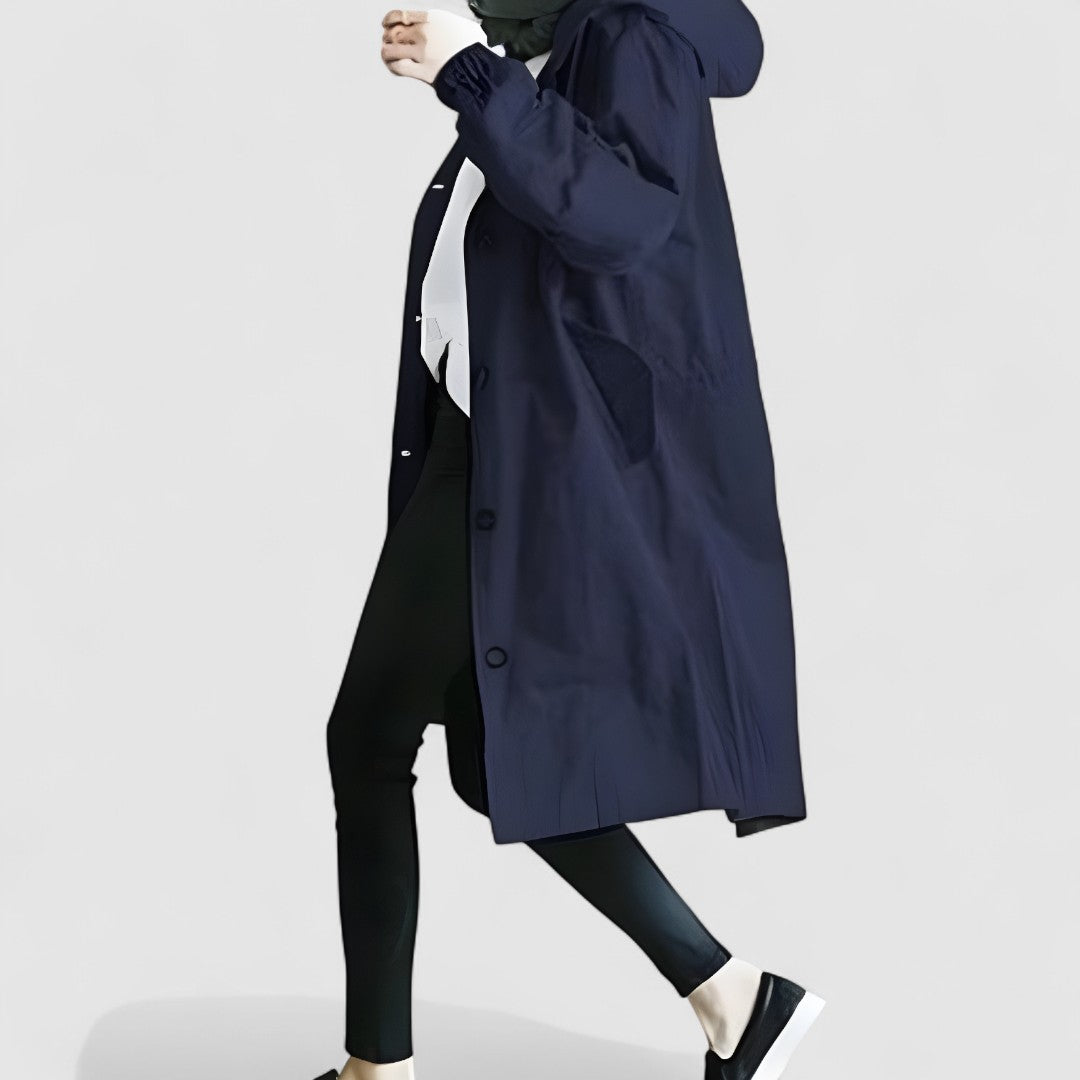 Damska Kurtka Przeciwdeszczowa | Z Zapięciem Na Guziki