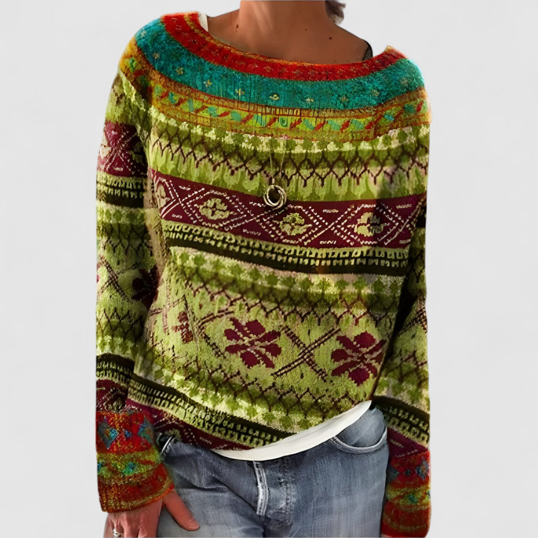 Damski Sweter Z Okrągłym Dekoltem | Zimowy