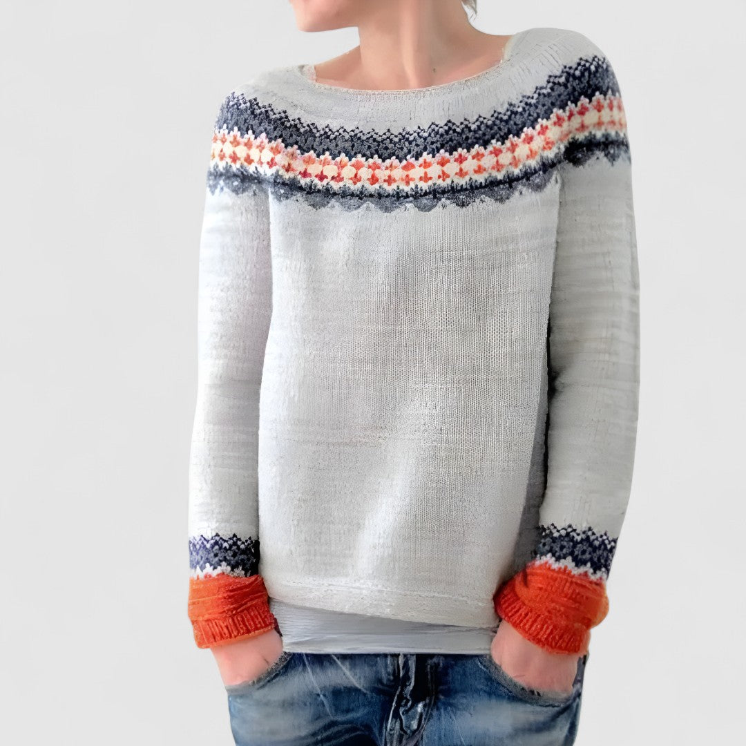 Damski Sweter Z Okrągłym Dekoltem | Zimowy