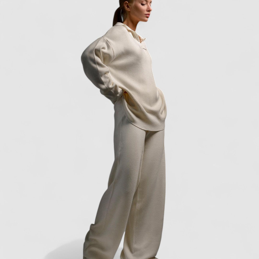 Damska Koszulka Polo I Spodnie | Długi Rękaw