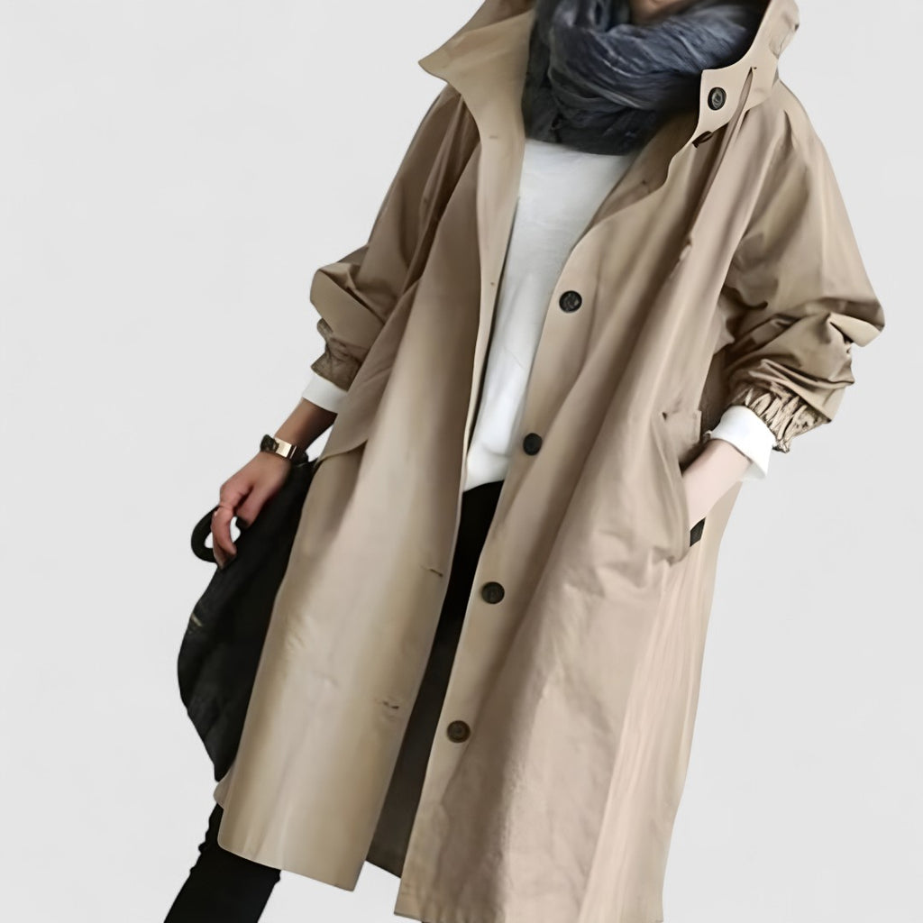 Damska Kurtka Przeciwdeszczowa | Z Zapięciem Na Guziki