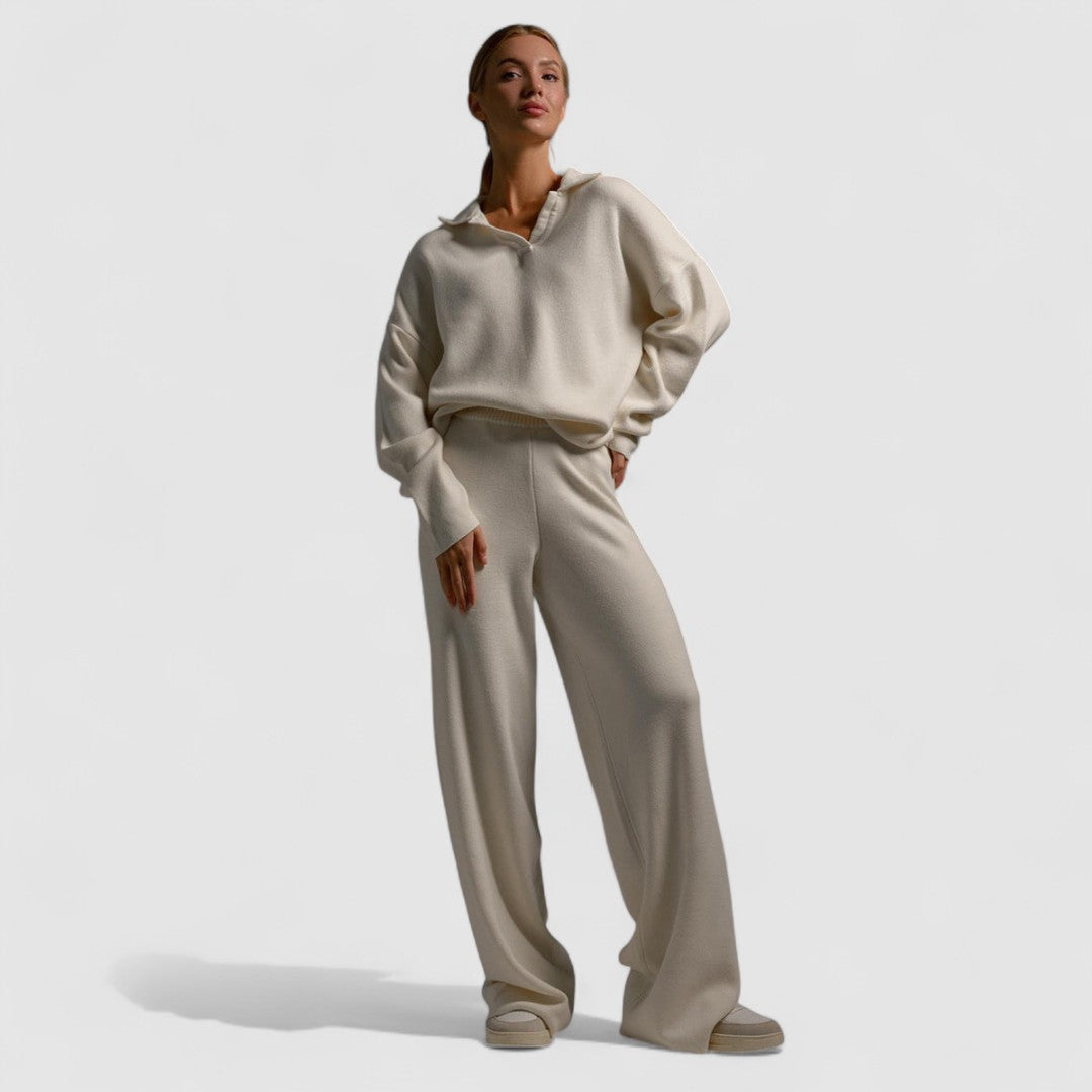 Damska Koszulka Polo I Spodnie | Długi Rękaw