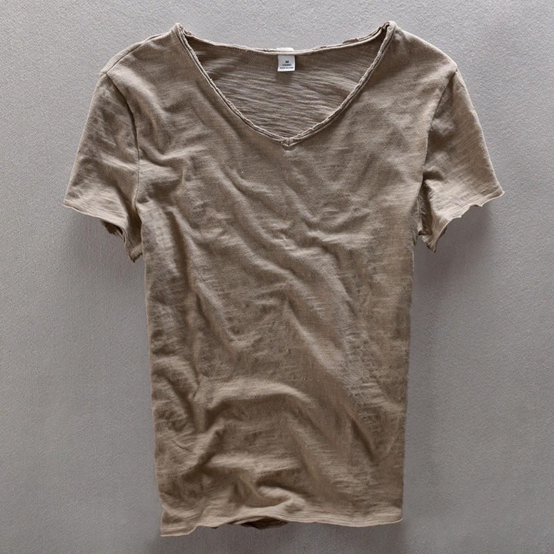 Koszulka z dekoltem w serek i krótkim rękawem