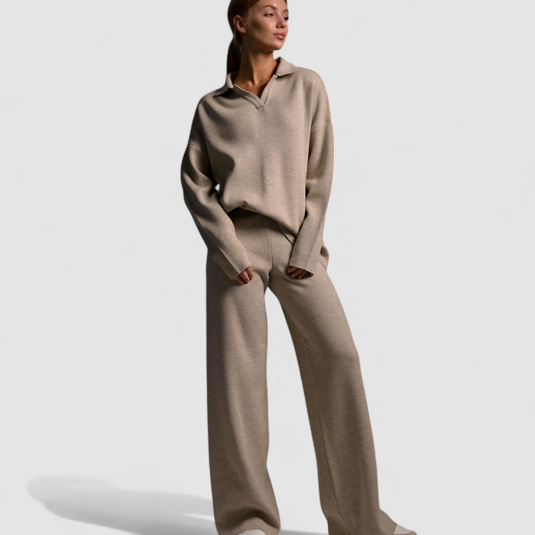 Damska Koszulka Polo I Spodnie | Długi Rękaw