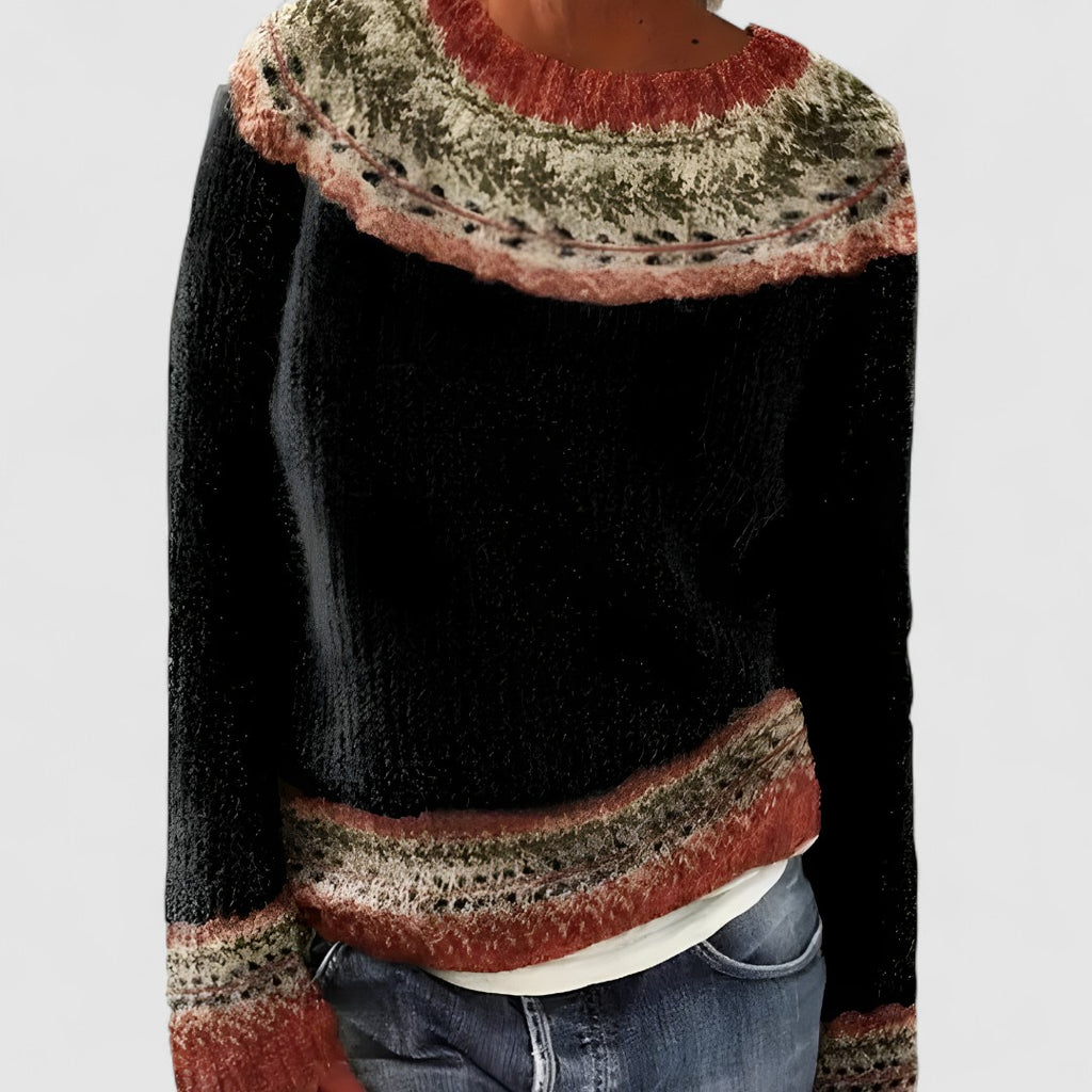 Damski Sweter Z Okrągłym Dekoltem | Zimowy