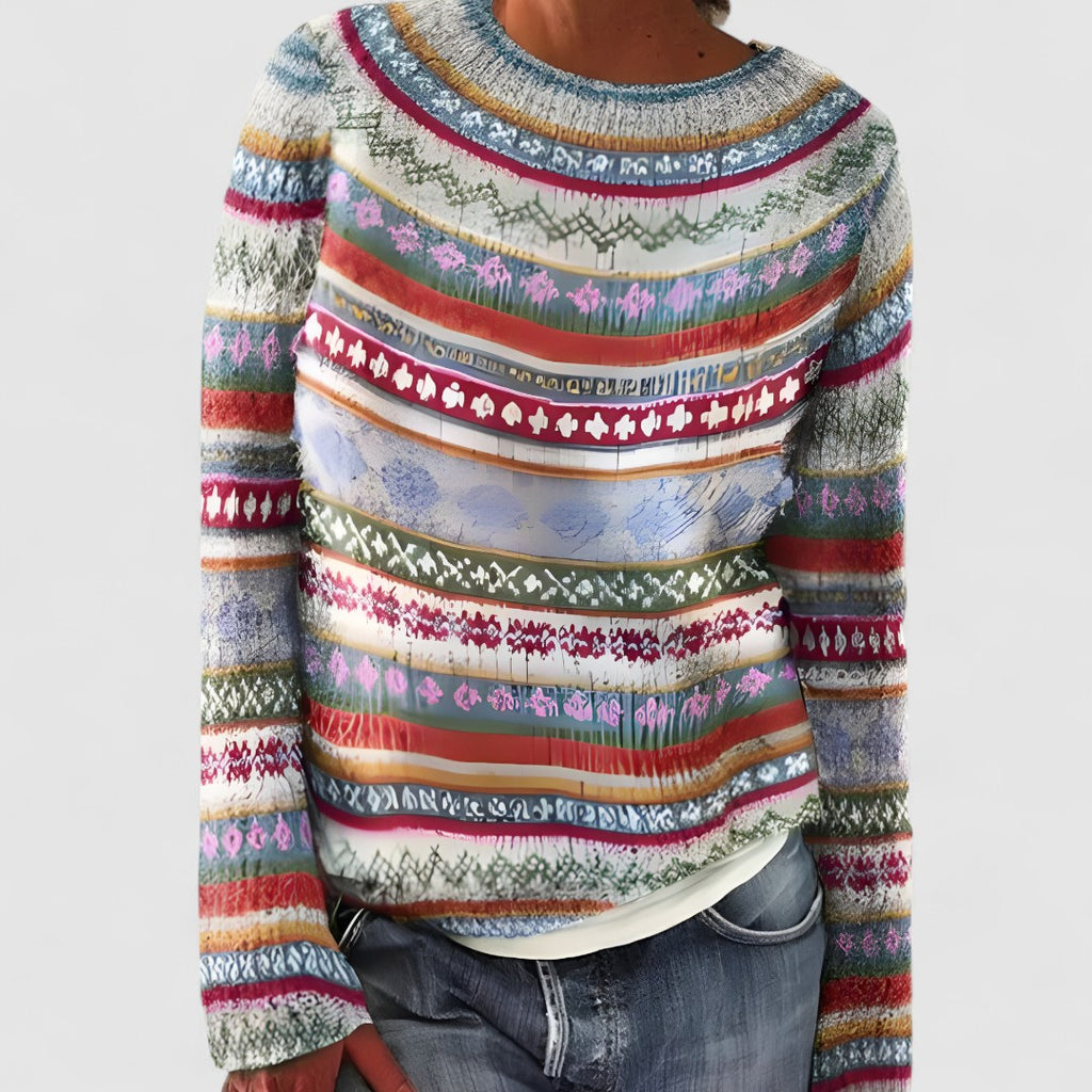 Damski Sweter Z Okrągłym Dekoltem | Zimowy