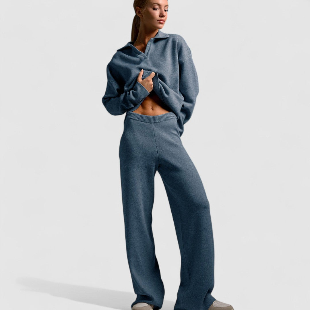 Damska Koszulka Polo I Spodnie | Długi Rękaw