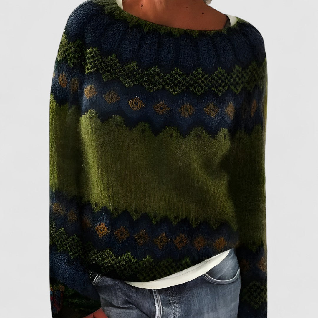 Damski Sweter Z Okrągłym Dekoltem | Zimowy