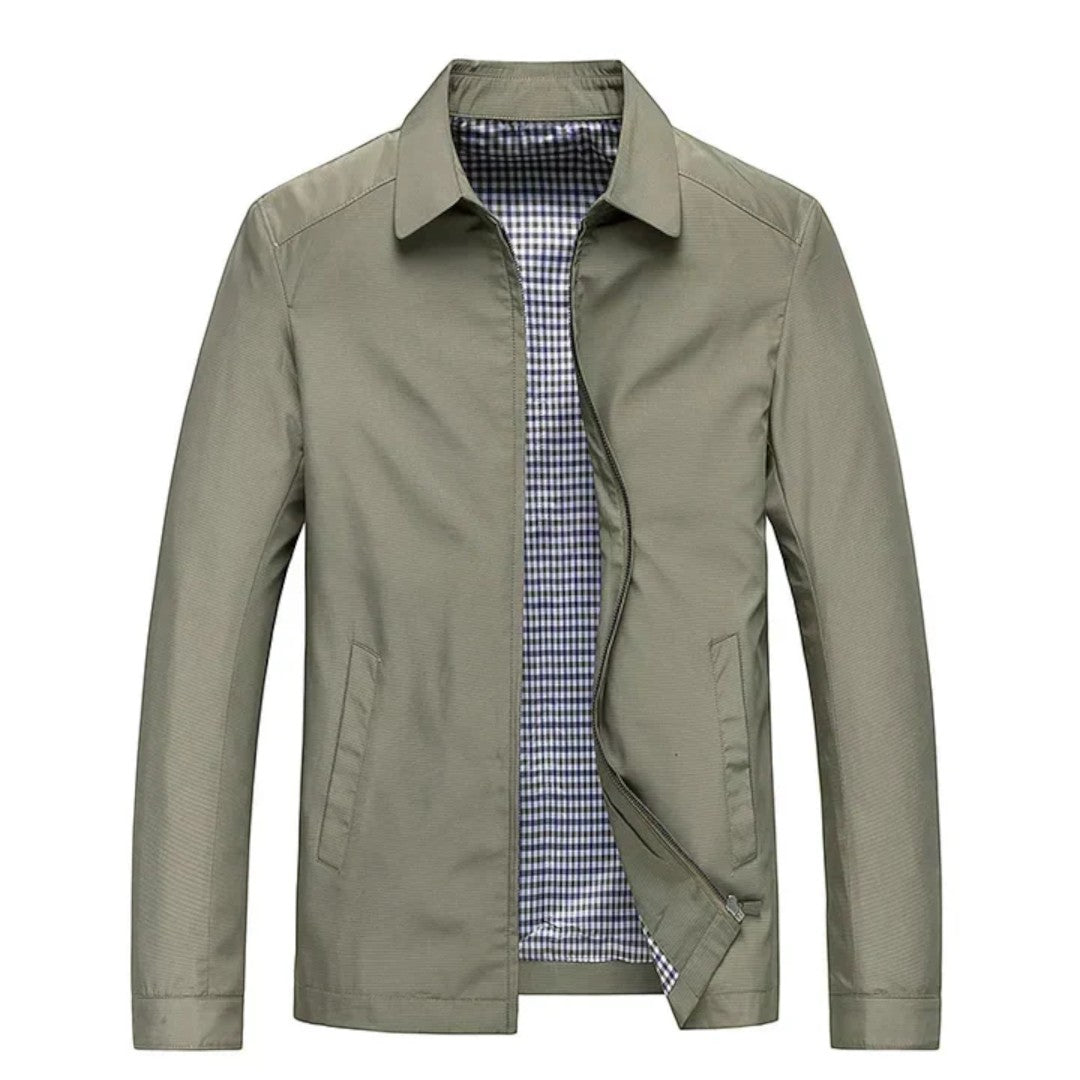 Męska Kurtka Codzienna Z Długim Rękawem | Z Zamkiem