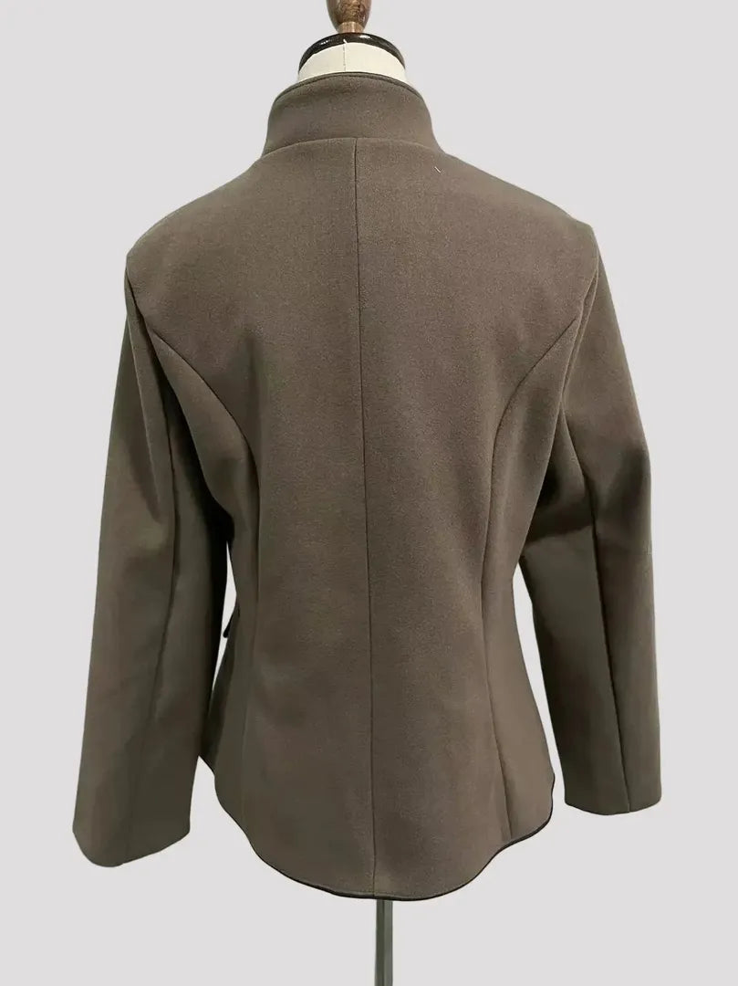 Damska wełniana kurtka zimowa z guzikami