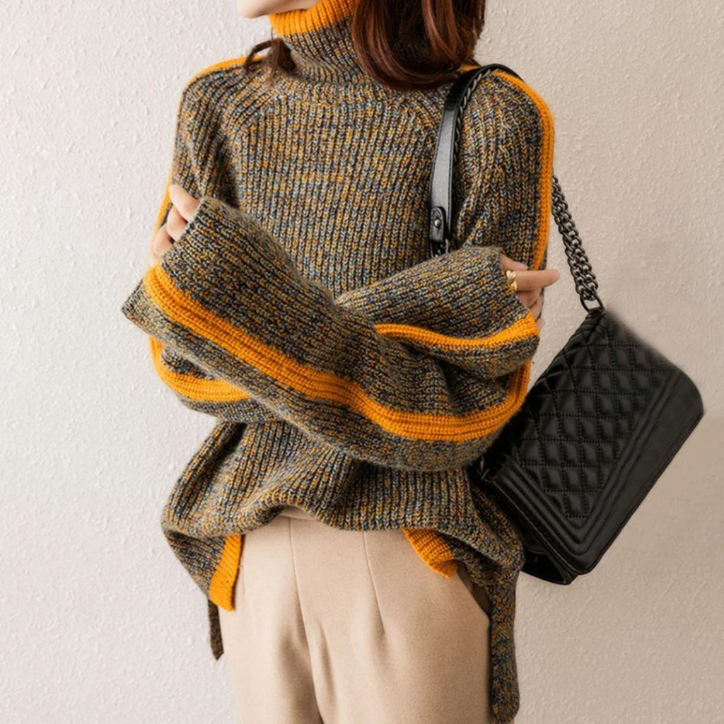 Damski Dzianinowy Golf Na Zimę | Oversize