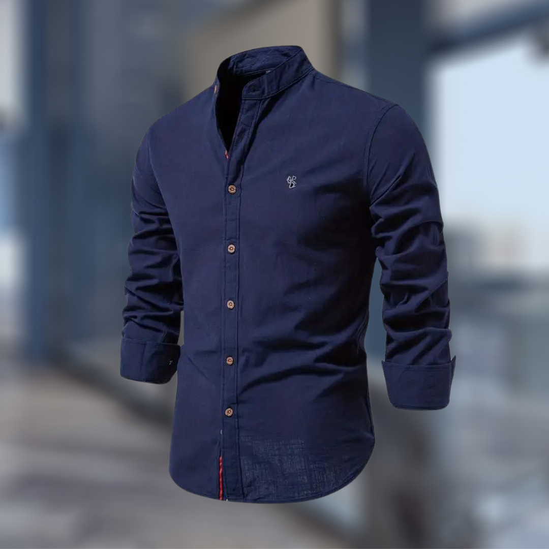 Koszula Z Długim Rękawem I Stójką – Minimalistyczna Koszula