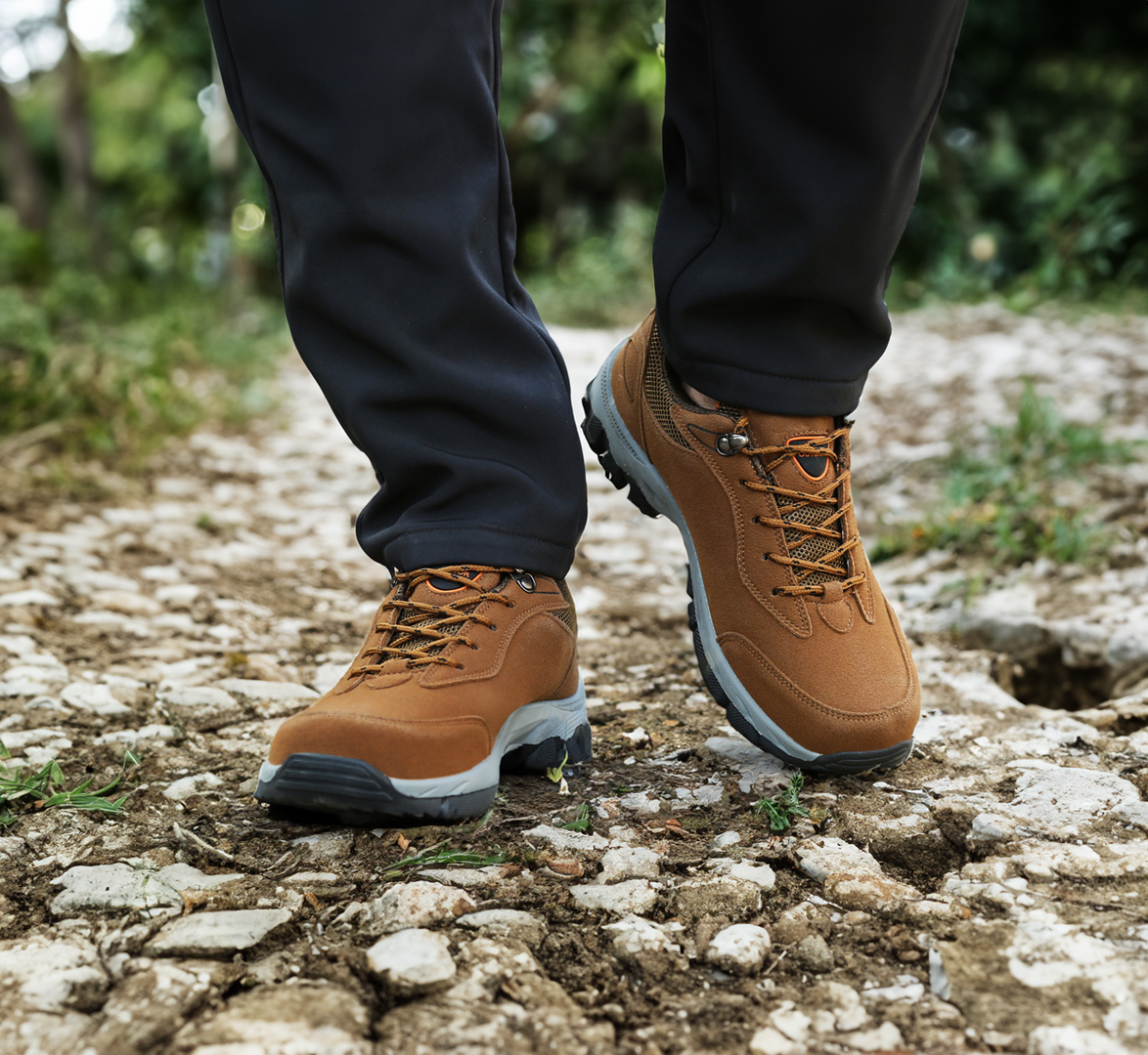 Skórzane Buty Trekkingowe Sznurowane – Buty Outdoorowe