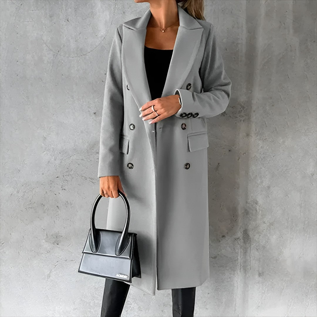 Damski Długi Zimowy Trencz | Codzienny