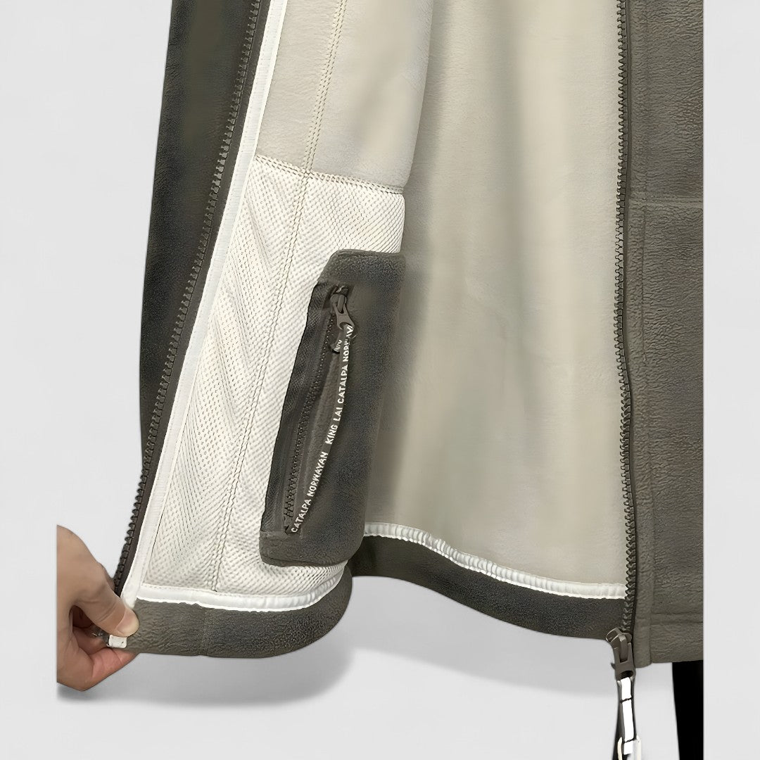 Męska Polarowa Kurtka Z Kołnierzem | Outdoor