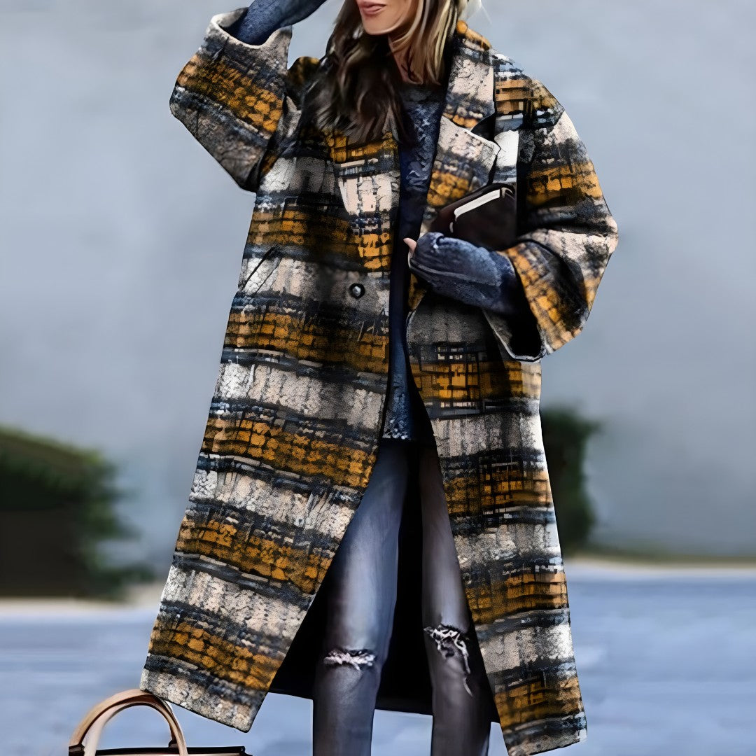 Damski Długi Codzienny Trencz | Jesienny