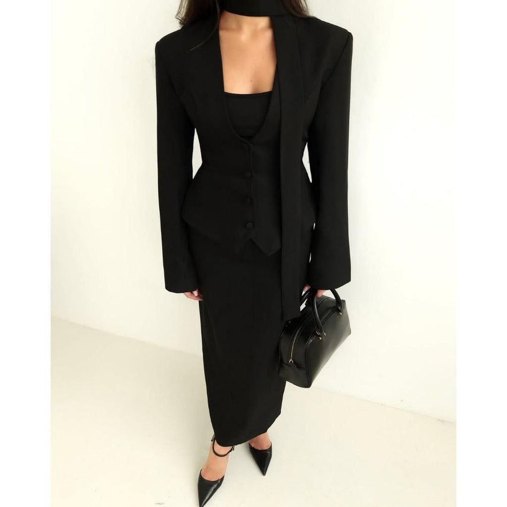 Stylowa Damska Marynarka | Z Szalem