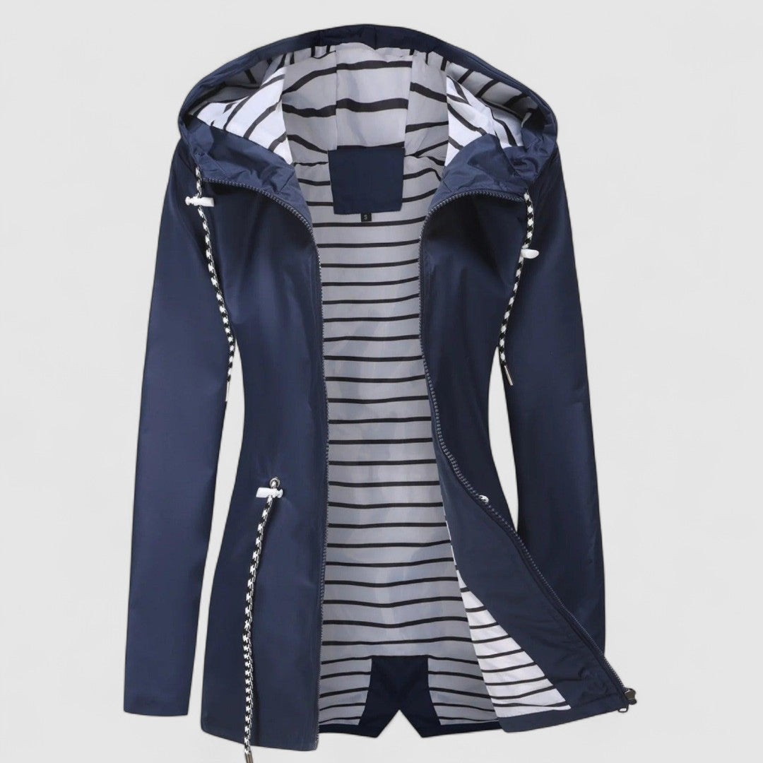 Damska Kurtka Przeciwdeszczowa Z Zamkiem | Długie Rękawy