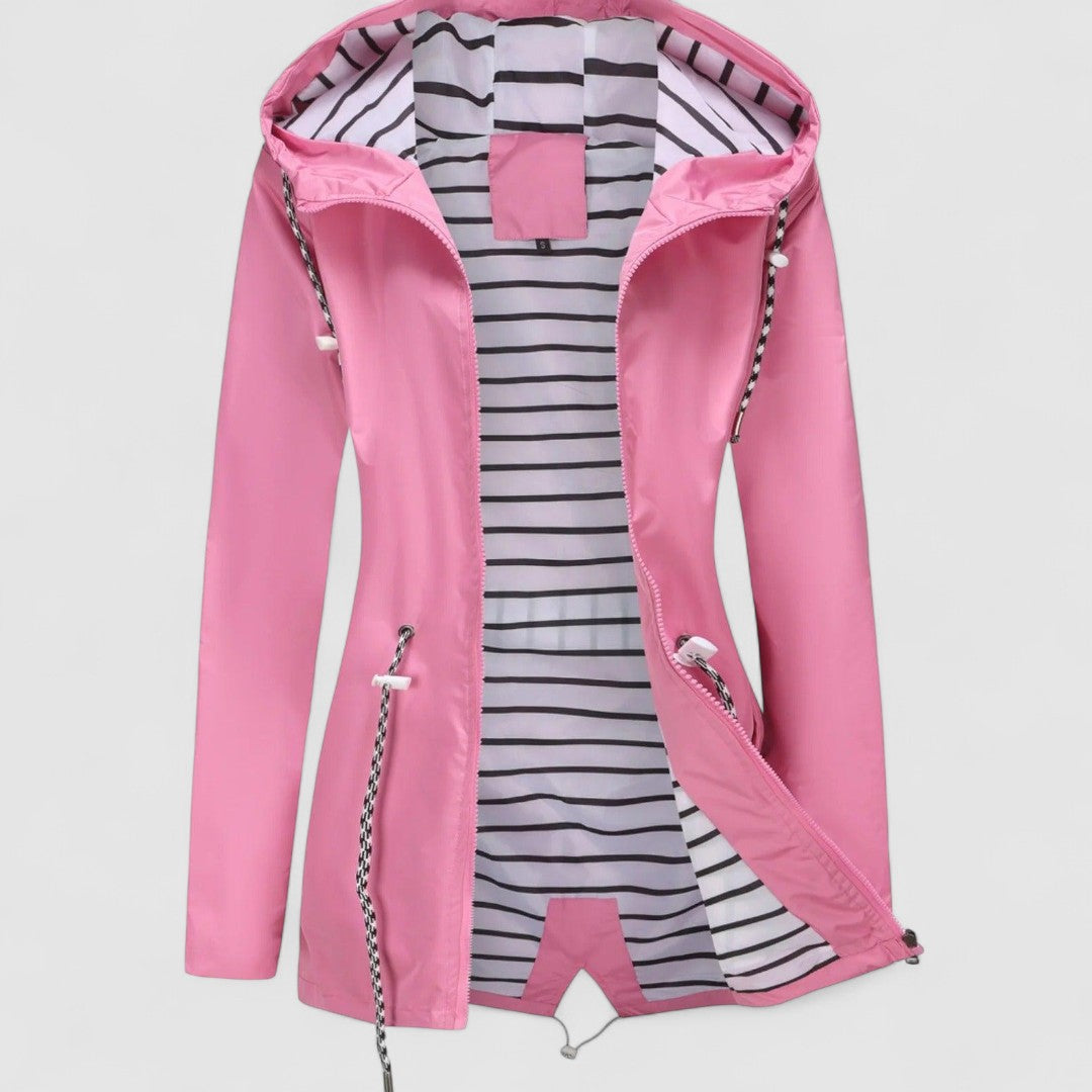 Damska Kurtka Przeciwdeszczowa Z Zamkiem | Długie Rękawy