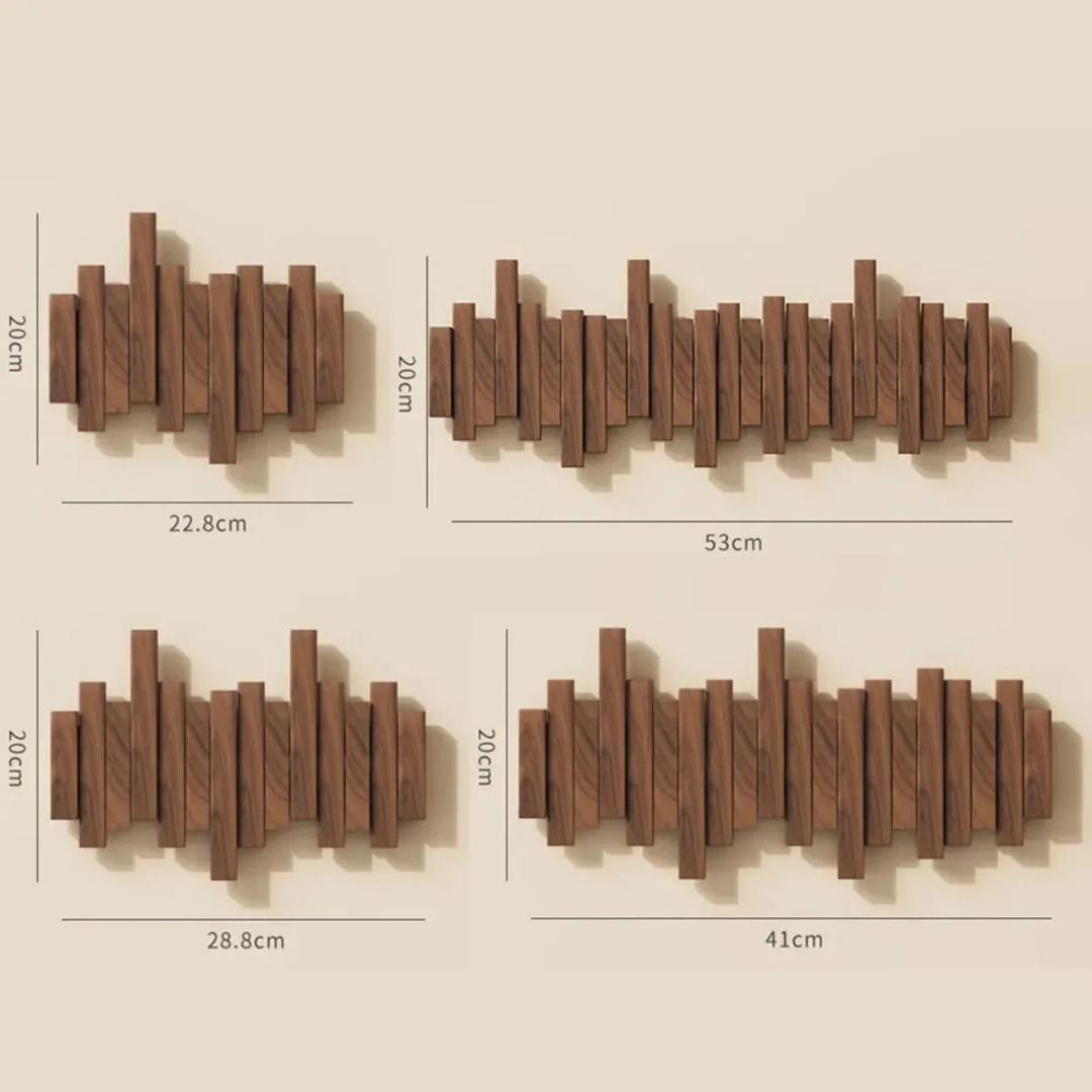 Wieszak fortepianowy bukowy dekoracyjny