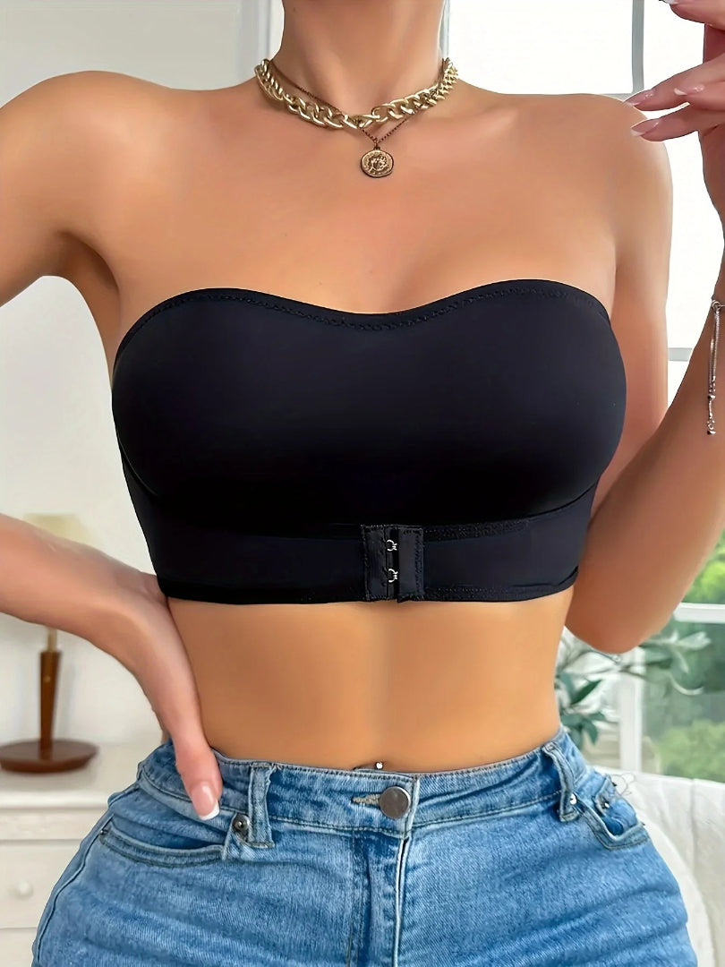 Bezszwowy biustonosz sportowy bandeau antypoślizgowy – widok produktu 7 | Ionotix