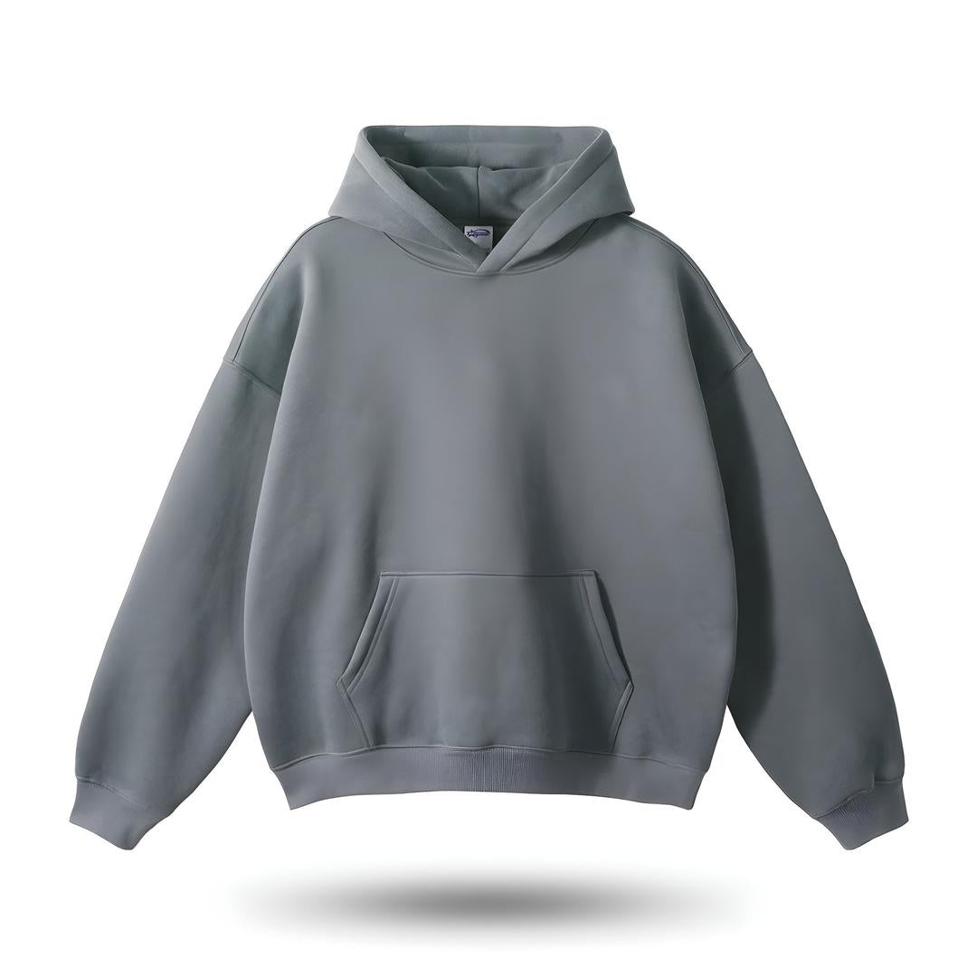Bluza z kapturem o luźnym kroju z kieszenią typu kangurka – widok produktu 1 | Ionotix
