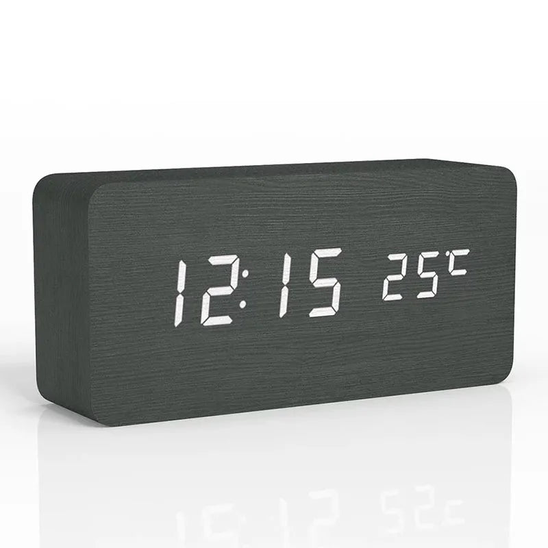 Budzello – drewniany budzik LED – cichy i elegancki – widok produktu 1 | Ionotix