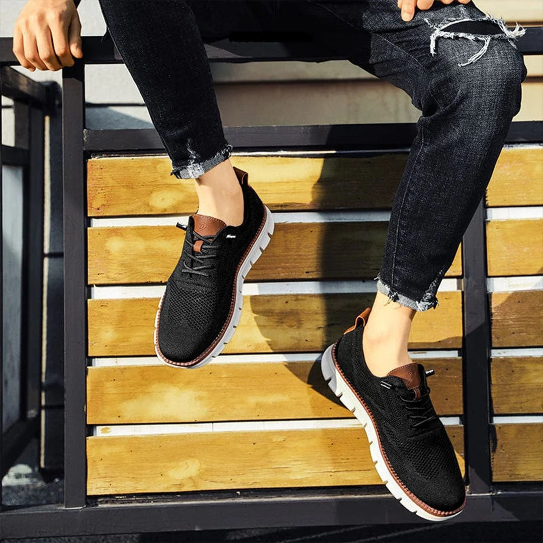 Buty casualowe sznurowane z teksturowaną podeszwą – widok produktu 4 | Ionotix