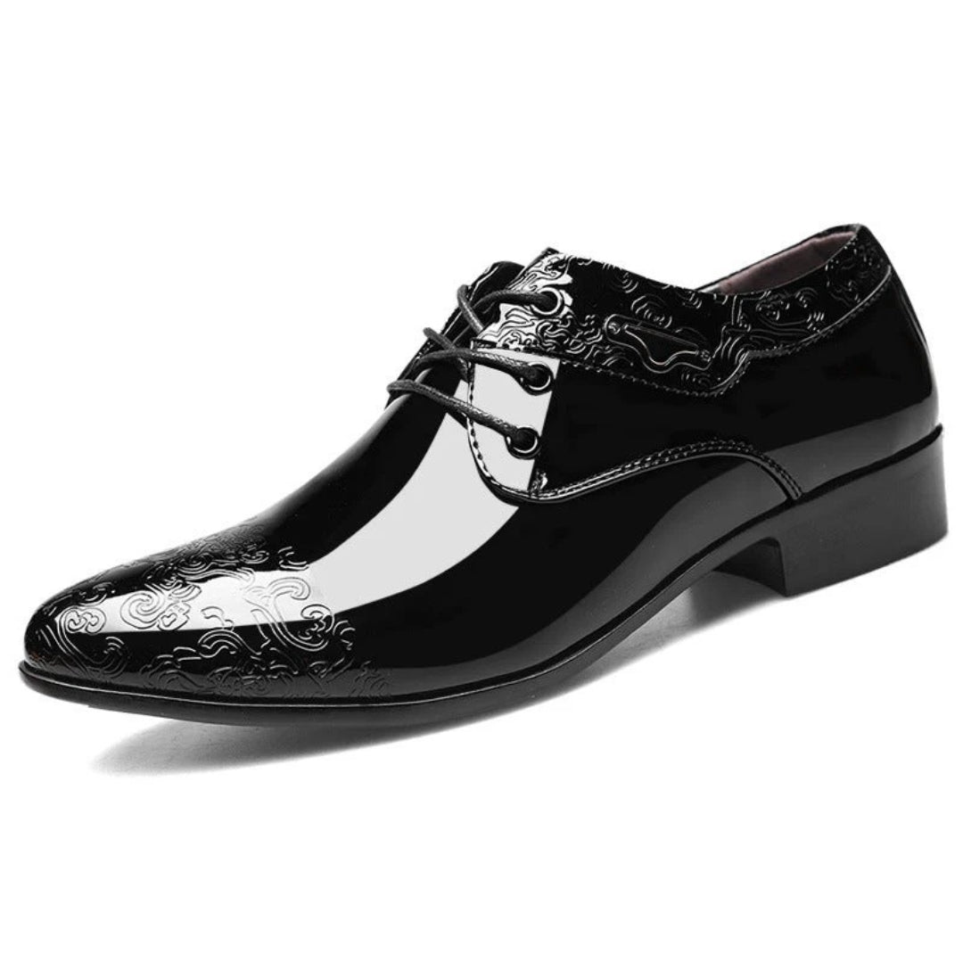 Buty wizytowe sznurowane z tłoczonym wzorem – widok produktu 3 | Ionotix