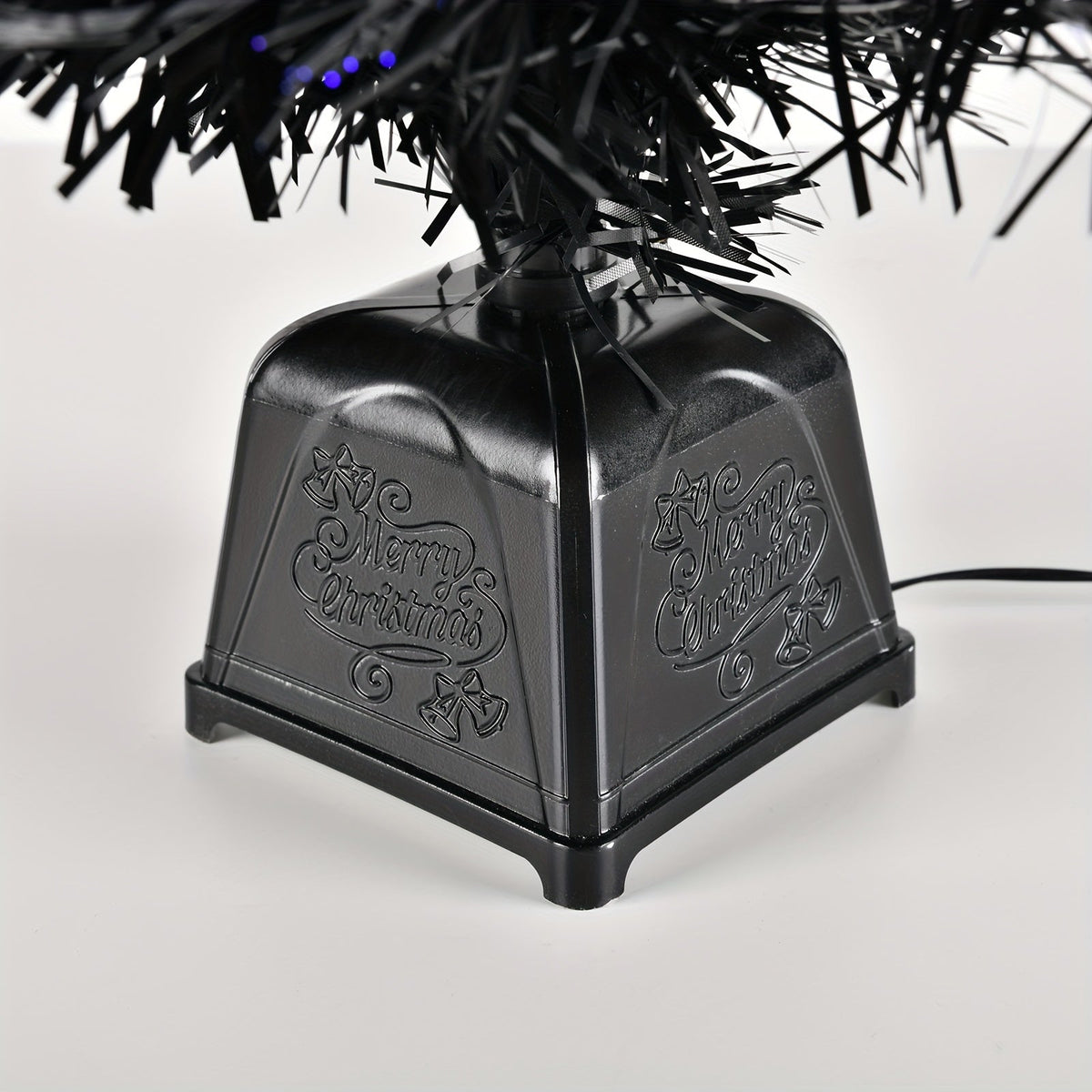 Choinka światłowodowa 81 cm - wielokolorowe światło, zasilanie USB | czarna, na stół - widok produktu 6 | Ionotix