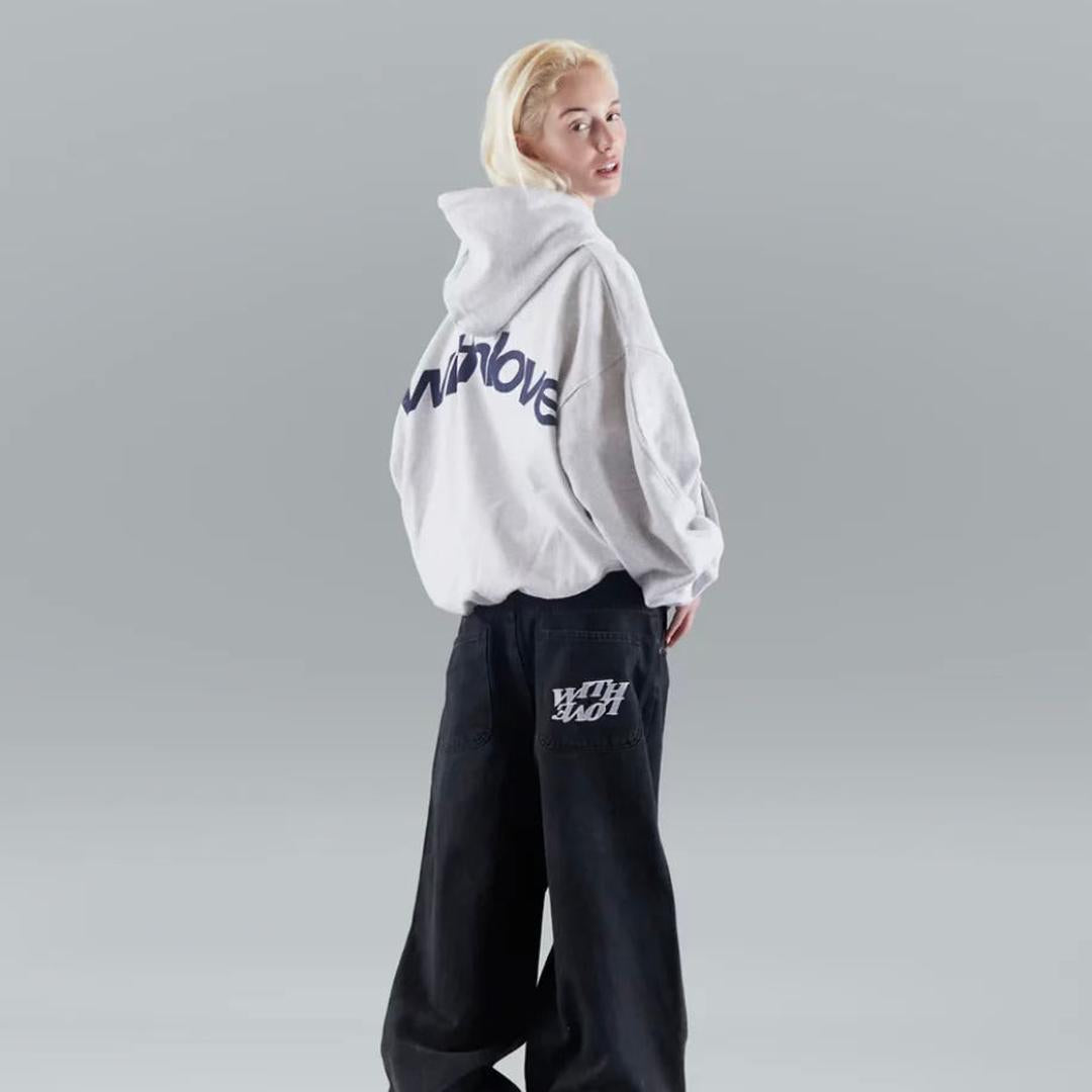 Damska Bluza Oversize Z Nadrukiem – Nowoczesna – widok produktu 8 | Ionotix