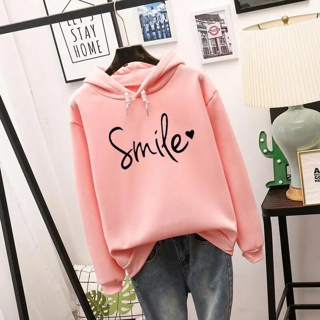 Damska bluza z kapturem z napisem Smile – widok produktu 2 | Ionotix