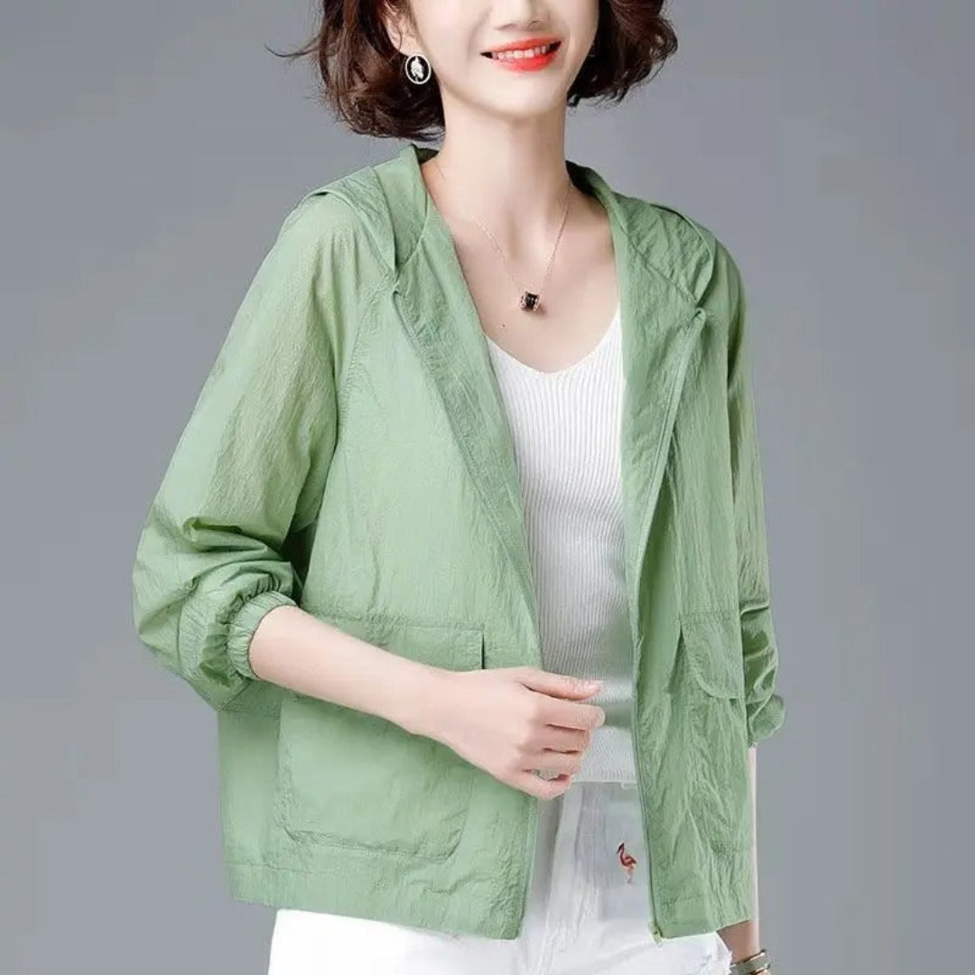 Damska Kurtka Codzienna Przeciwdeszczowa – Z Kapturem – widok produktu 4 | Ionotix