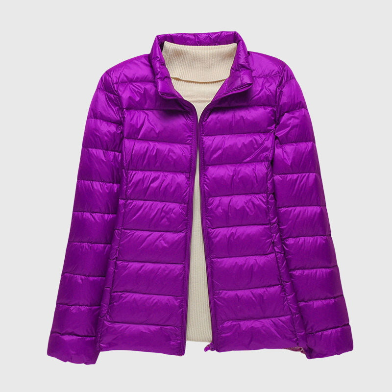 Damska lekka pikowana kurtka z kapturem lub stójką - widok produktu 7 | Ionotix