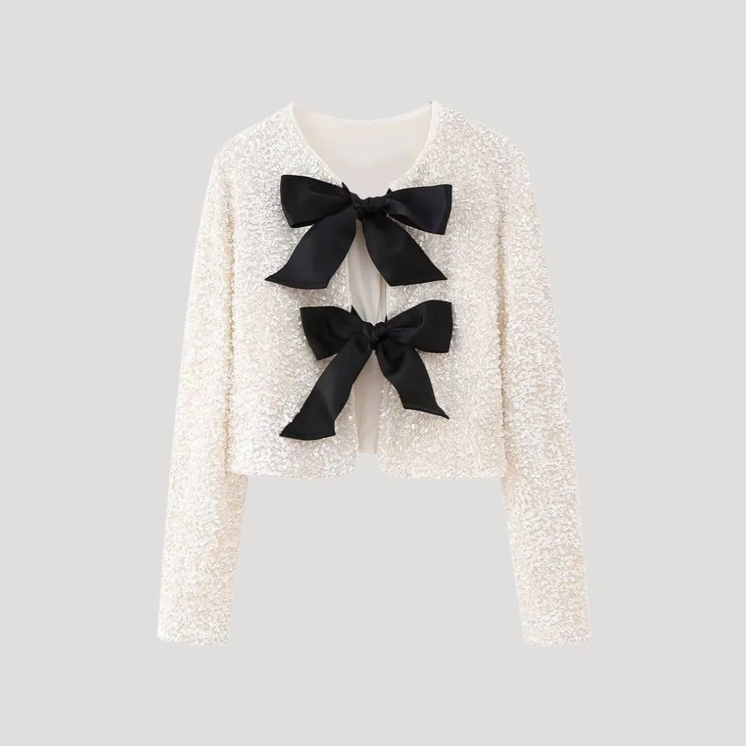 Damski kardigan z cekinami – stylowy wieczorowy design – widok produktu 1 | Ionotix