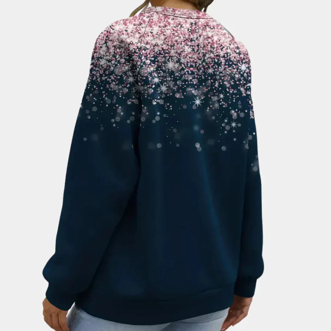 Damski sweter z efektem glamour – stylowy zimowy design – widok produktu 5 | Ionotix
