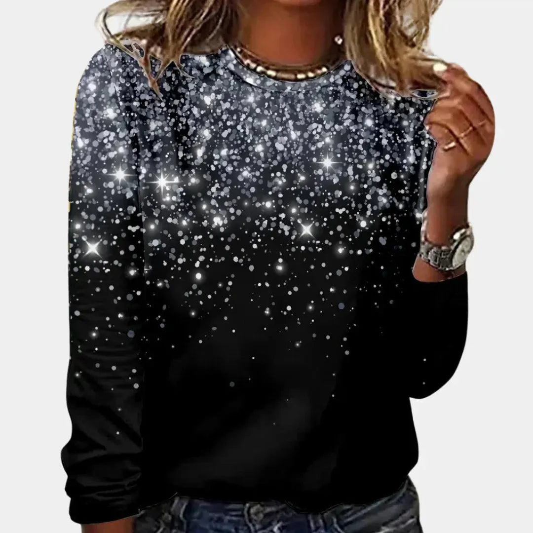 Damski sweter z efektem glamour – stylowy zimowy design – widok produktu 6 | Ionotix