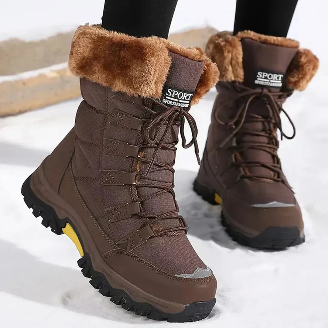 Damskie Ocieplane Zimowe Buty – Detal Z Futerkiem – widok produktu 3 | Ionotix