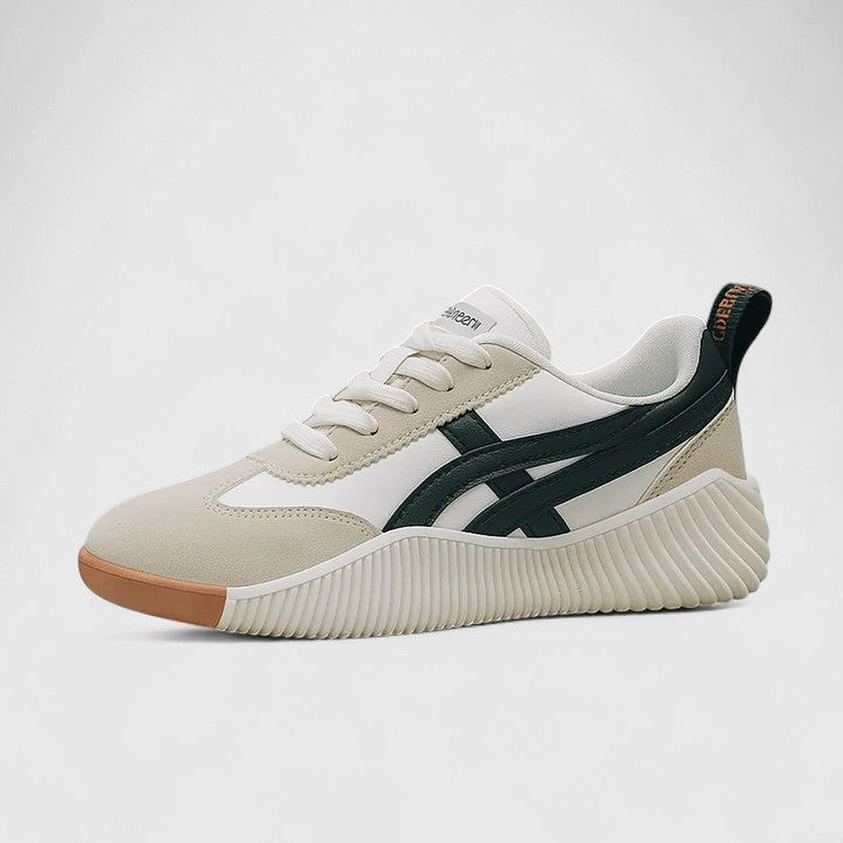 Damskie sznurowane sneakersy na grubej amortyzującej podeszwie - widok produktu 3 | Ionotix