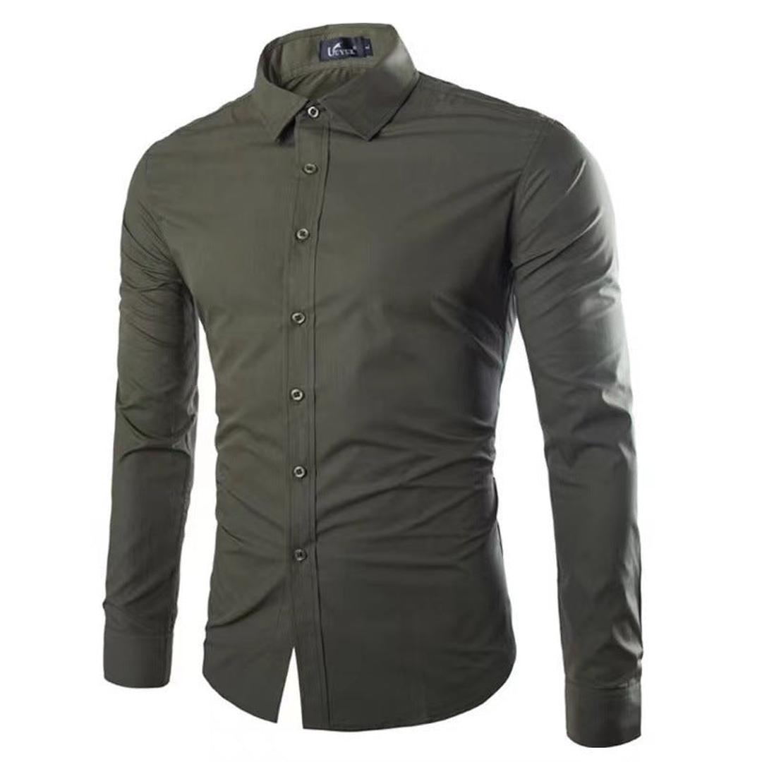 Dopasowana Koszula Zapinana Na Guziki Z Długim Rękawem – Koszula Slim Fit – widok produktu 2 | Ionotix