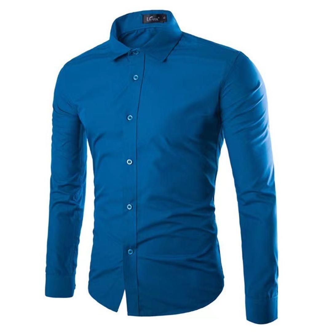 Dopasowana Koszula Zapinana Na Guziki Z Długim Rękawem – Koszula Slim Fit – widok produktu 6 | Ionotix