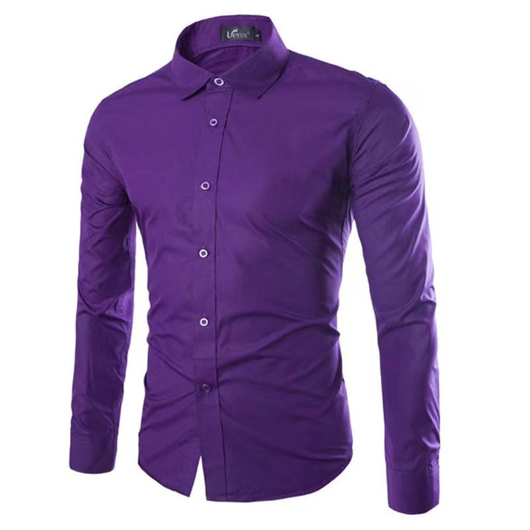 Dopasowana Koszula Zapinana Na Guziki Z Długim Rękawem – Koszula Slim Fit – widok produktu 7 | Ionotix